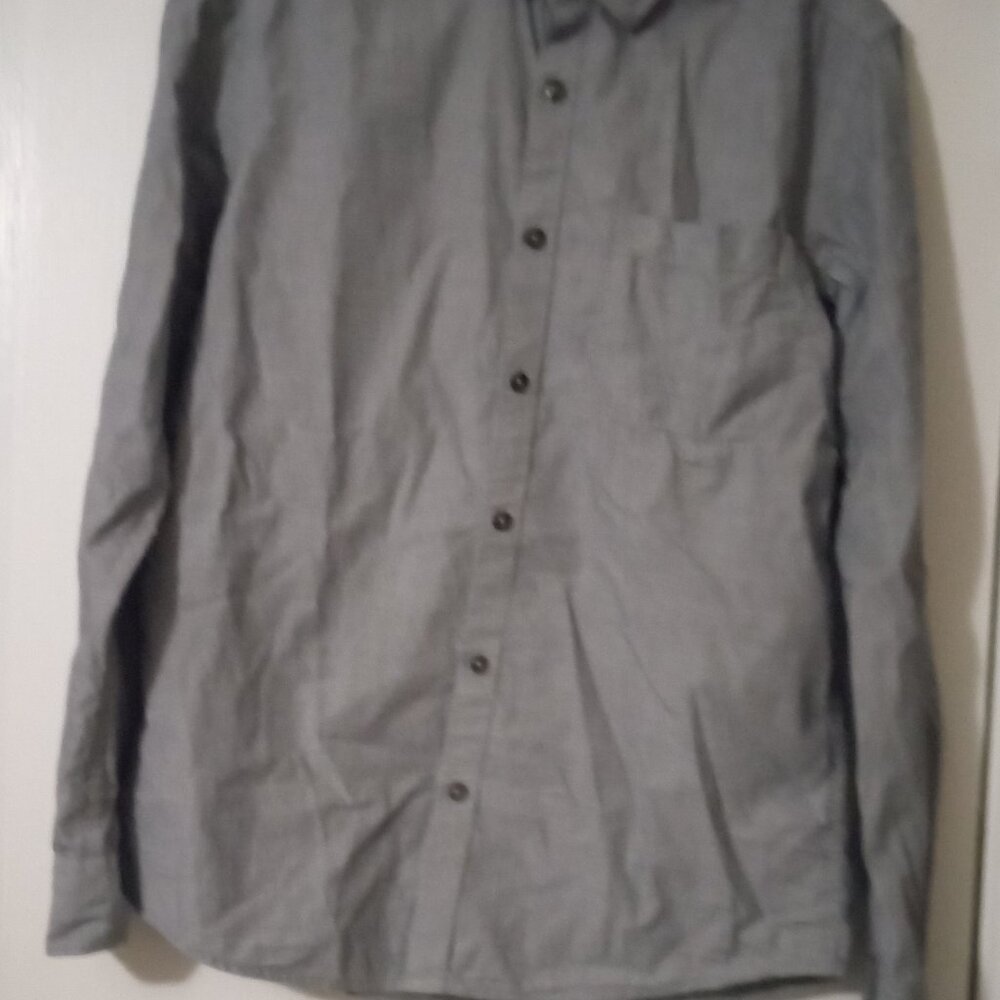 Scullers Slim Fit men's shirt sizeS/39CM grey business party wear